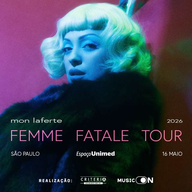 Cartaz do show em SP
