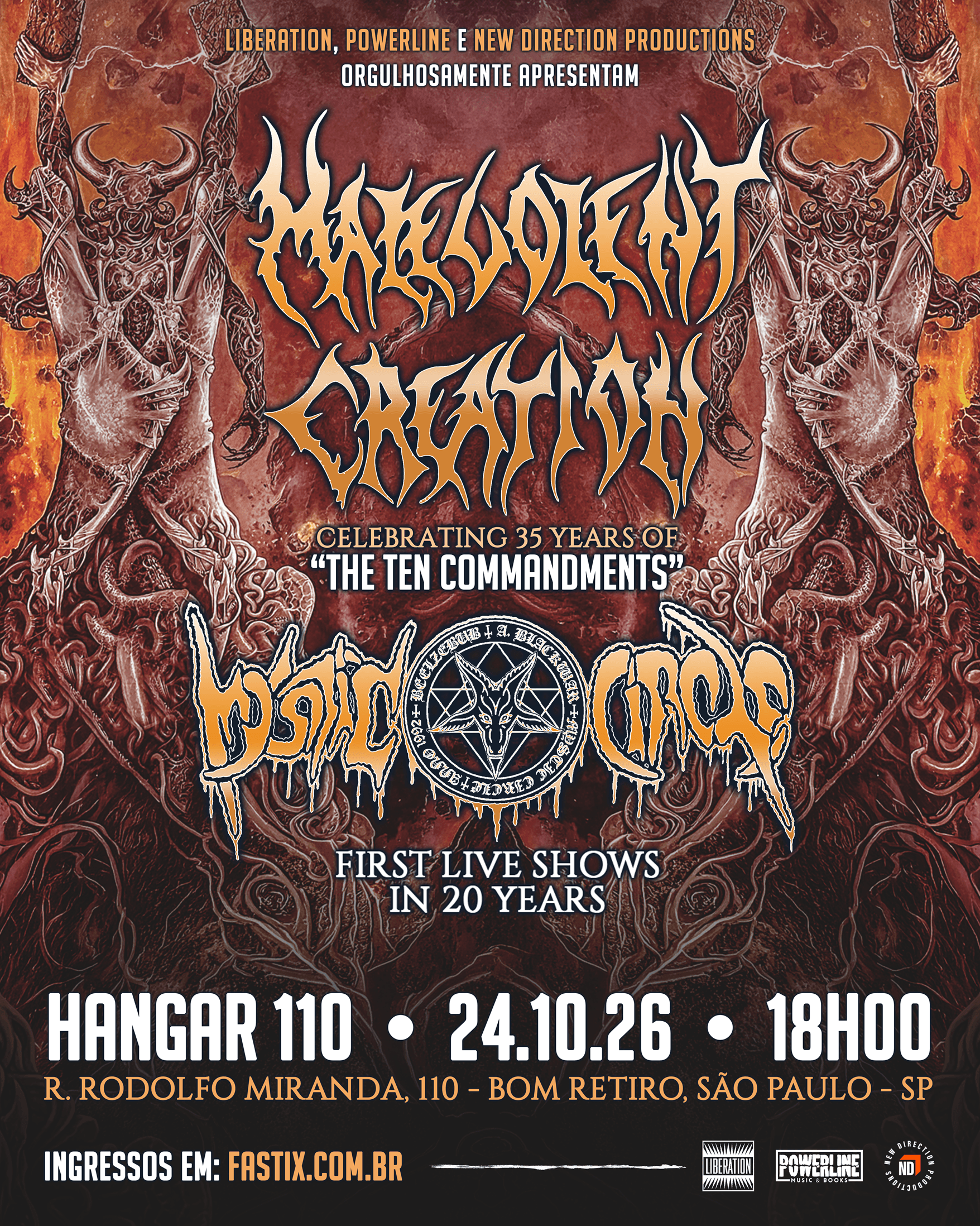 Malevolent Creation no sábado, voto contra o bolsonarismo no domingo